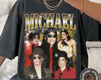 Camiseta Comfort Colors King Of Pop Michael Jackson Trendy Graphic Print, camiseta Michael Jackson v4, camiseta unisex personalizada