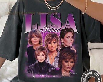 Camiseta Comfort Colors Lisa Rinna estilo vintage, camiseta gráfica retro de Lisa Rinna
