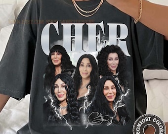 Camiseta Comfort Colors Cher estilo vintage, unisex, cuello redondo.