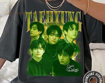 Camiseta Comfort Colors Taehyung Retro de los 90, estilo bootleg, camiseta vintage KPOP V