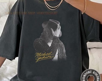 Camiseta Comfort Colors Michael Jackson v4, camiseta vintage con estampado de los 90, ropa urbana hip hop unisex para mujer y hombre, regalo unisex para él y para ella.