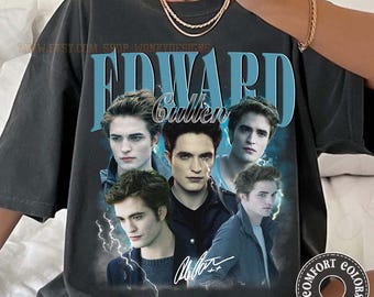Camiseta Comfort Colors estilo vintage de los 90, imitación de Edward Cullen, Camiseta de Edward Cullen de la saga Crepúsculo, Regalos para fans