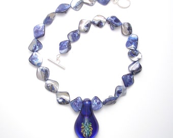 EMBLEM Lampworked Borosilicate Glass Necklace