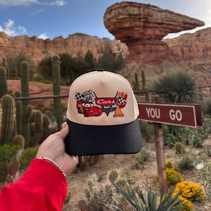 Embroidered Car Hat, Parks Inspired Hat, Embroidered Caps, Custom Hats, SnapBack Hat, Lightning Inspired Hat, Route 66 Hat