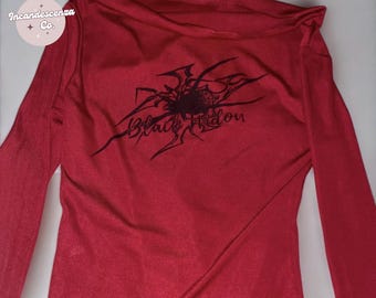 Women Vintage Slim Fit Y2k Tops Graphic Print Long Sleeve
