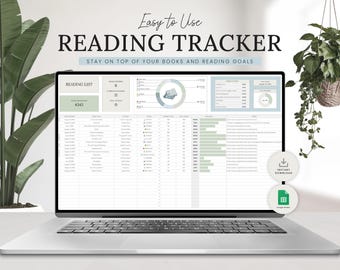 Reading Tracker Spreadsheet Google Sheets, Reading Log, Book Tracker, Reading Journal template, Reading Habit Tracker, Reading Log Journal
