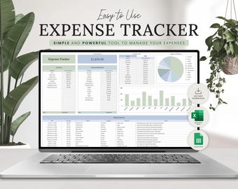 Expense Tracker Spreadsheet | Monthly, Weekly, Biweekly Budget (Google Sheets, Excel)
