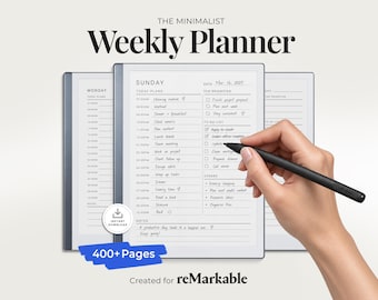Minimalist Weekly Planner for reMarkable | ADHD-Friendly, To-Do List, Daily Planner (Digital Download)