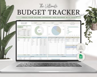 Easy Budget Tracker, Monthly Budget Tracker, Budget Spreadsheet, Budget Template, Financial Spreadsheet, Finance Spreadsheet, Bill Tracker