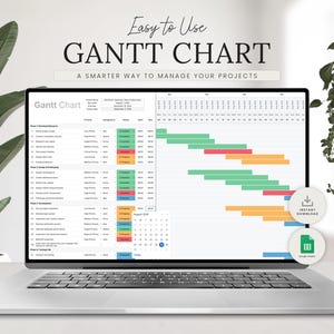 Sjabloon projectbeheer Gantt-diagram | Teamtaaktracker | Google Spreadsheets | Tijdlijn projectplanner | Taakbeheer | Projectplanning
