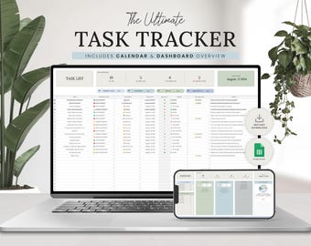 Task Tracker Spreadsheet Google Sheets Template, To Do List, Task Management Template, Assignment Tracker, Project Management Template