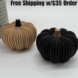 3D Printed Decorative Pumpkin: Modern Minimalist Fall Decor