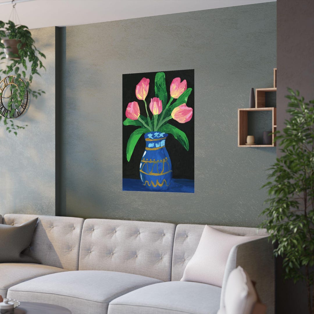 Tulip Print: Bold Floral Art, Modern Home Decor - Etsy