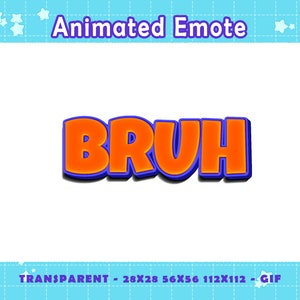 Bruh Animated Emote, Twitch Discord Bro Emote, Text Emoji, Rage Emotion