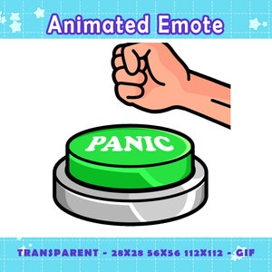 Panic Button Press Animated Emote: Gamer Emoji (Digital Download)