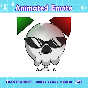 Skeleton Chilling Animated Emote: Sunglasses Emoji (Digital Download)