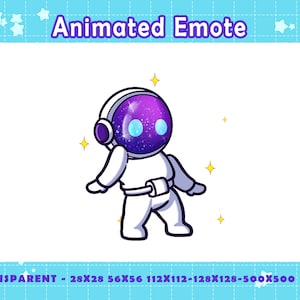 Funny Animated Astronaut Shaking Dance Emote for Streamers | Cute Space Astronaut Twitch Emote with Dance Motion for Discord & YouTube