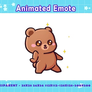 Funny Animated Bear Shaking Dance Emote for Streamers | Cute Bear Dancing Twitch Emote with Dance Motion for Discord, YouTube & Kick