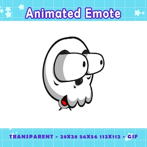 Surprised Pog Skeleton Animated Emote: Halloween Twitch Emoji (Digital Download)