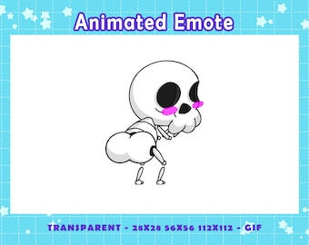 Twerking Skeleton Animated Emote: Halloween Emoji (Digital Download)