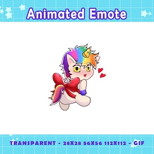 Unicorn Twerk Animated Emote: Twitch Discord LGBT Emote