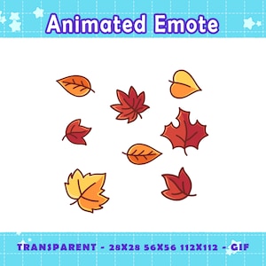 Autumn Leaves Animated Emote: Fall Twitch Emoji (Digital Download)