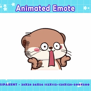 Funny Otter Emote: Crazy Surprised Reaction GIF for Twitch/Discord (Digital Download)