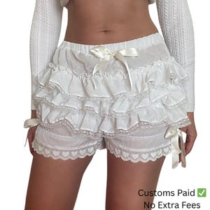 Chiffongmamelucker Volang Boyshorts Rosettshorts Dam