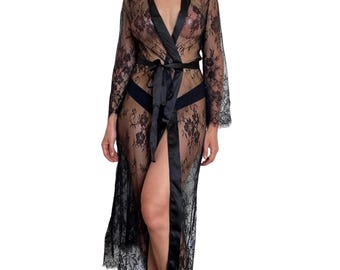 Full Length Lace Dress with Belt