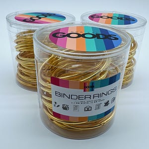 NorCal Goods 3-Inch Binder Rings – Gold Color, Durable Loose Leaf Book Rings, Eco-Friendly, 20 Pack