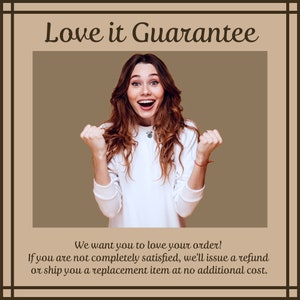 Young woman very excited with her jewelry order knowing she has a money back guarantee.