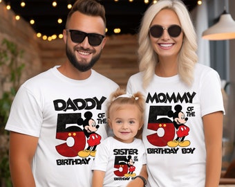 Personalized Mickey Birthday Family Shirts, Disney Vacation Tees T25