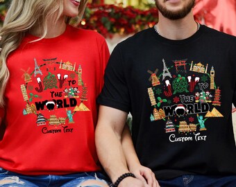 Joy to the World Disney Christmas Shirt, Epcot Family Trip Tee (C1)