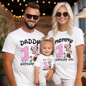 Minnie Birthday Shirt, Custom Minnie Mouse Shirt, Birthday Shirt for Girl, Minnie Matching Birthday Shirts, Personalized Disney Outfit T48