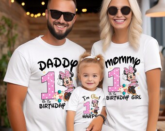 Custom Minnie Mouse 1st Birthday Shirt, Disney Outfit T48