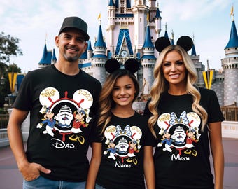 Disney Kreuzfahrt 2027: Partnerlook-Shirts für die ganze Familie, individuelles Minnie-Mickey-Outfit, Geschenkset für die ganze Familie T6