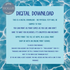 Pode incluir: Um gr&aacute;fico de download digital com um fundo de &aacute;gua azul e branco. O texto diz "Download digital" em letras brancas grandes. O texto abaixo explica que esta &eacute; uma descarga digital e que nenhum item f&iacute;sico ser&aacute; enviado. Tamb&eacute;m explica como acessar o download.