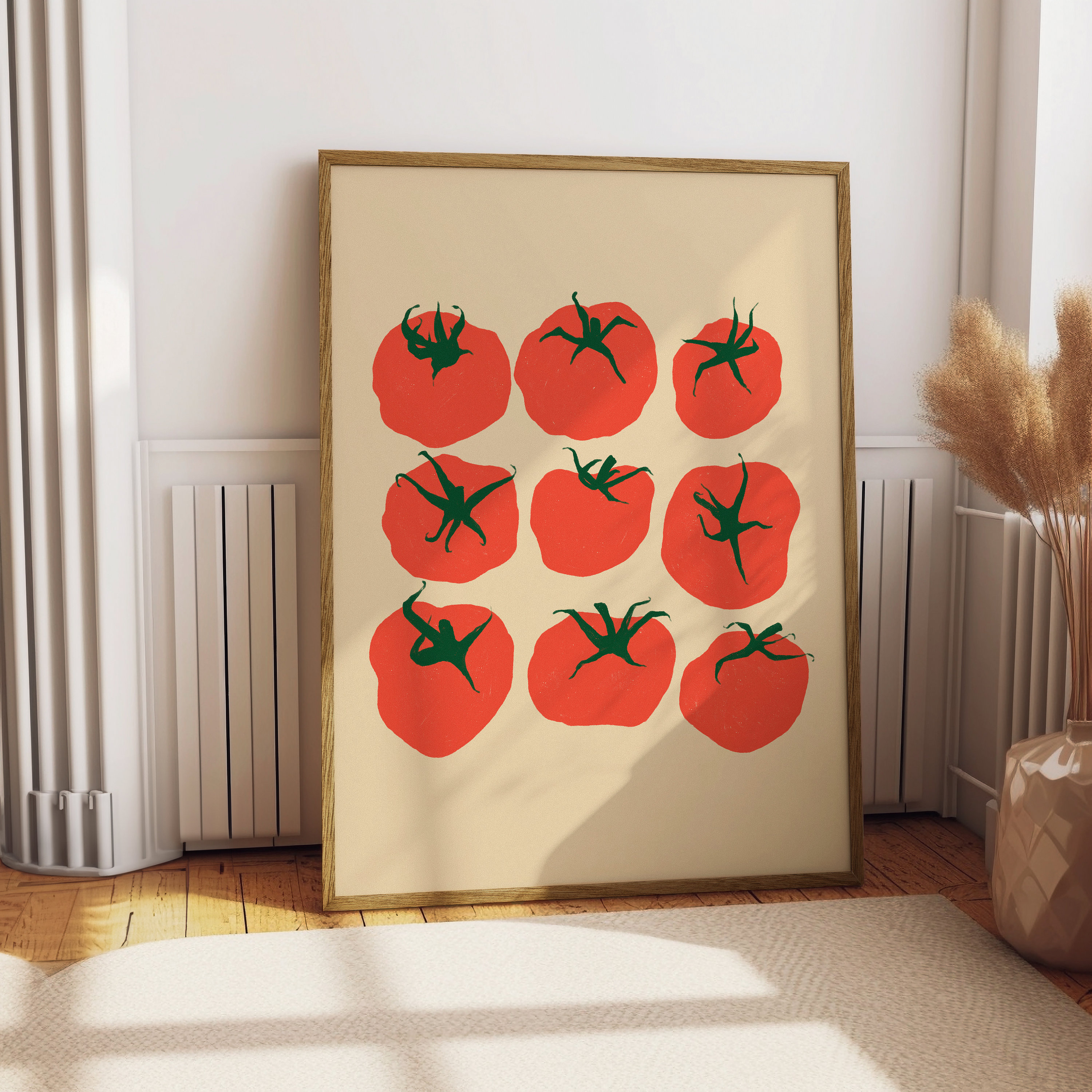 Tomato Print, Kitchen Wall Art, Food Art, Mediterranean Print, Printable Wall Art, Eclectic Kitchen, Food Print, Vintage Art Print, Trendy