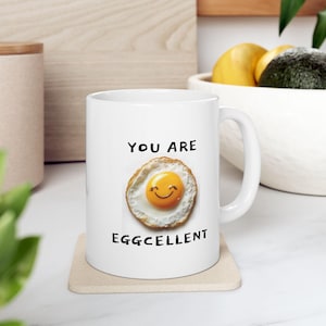 Funny Gift Mug, Inspirational Coffee Mug, Breakfast Mug, Egg Puns