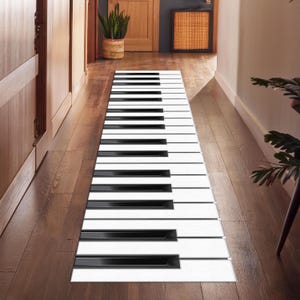Musical Design Piano Keys Rug, Music Room Rug, Piano Rug,Rock Design, Piano,Note Rug, Note Pattern, Music Rug,Musical Decor