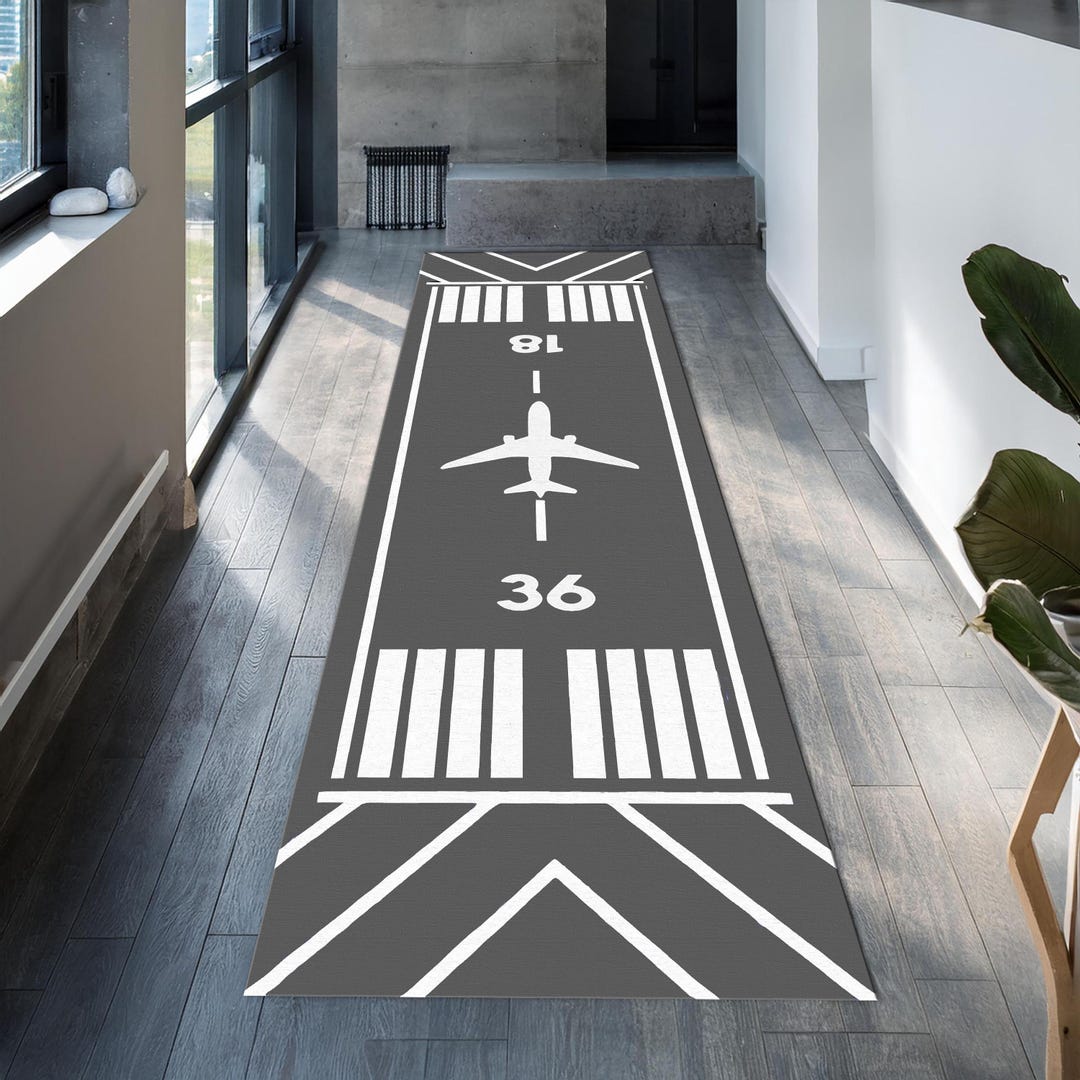Runway Play Rug, Airport Play Rug, Flight Play Rug, Kids Play Rug ...