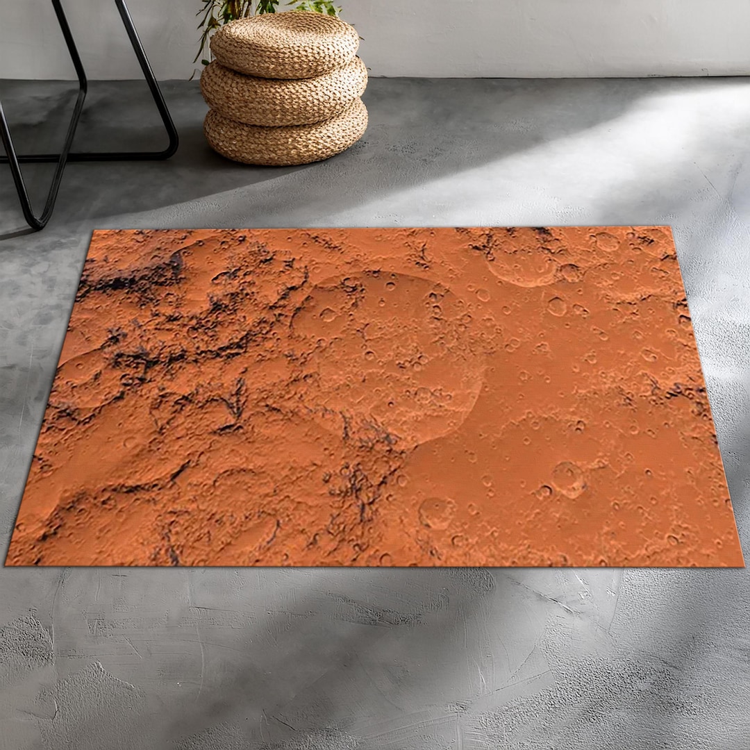 Mars Surface Photo Rug, Space Lover Rug, Mars Ground Boy Room Rug, Home ...