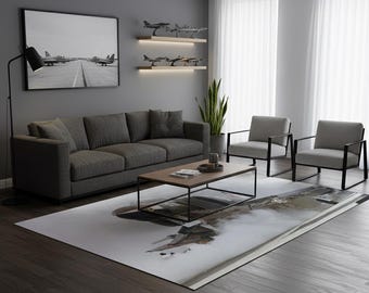 Tapijt straaljager, vloerkleed, vliegtuigtapijt, vloerkleed jongenskamer, tapijt leger, gevechtskleed, straaljagertapijt