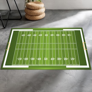 American Football Rug, Football Coart Rug, Gift For Him, Sports Rug, Boy Room Rug, Home Decor Rug, Area Rug, Modern Rugs, For Living Rug