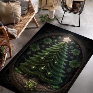 Christmas Year Rug, Merry Christmas Rug, 2025 Year Rug, Christmas Gifts Rug, Holiday Aesthetic Xmas Rug, Holiday Decor Area Rug,
