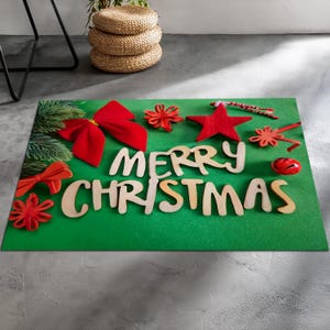 Christmas Year Rug, Merry Christmas Rug, 2025 Year Rug, Christmas Gifts Rug, Holiday Aesthetic Xmas Rug, Holiday Decor Area Rug,