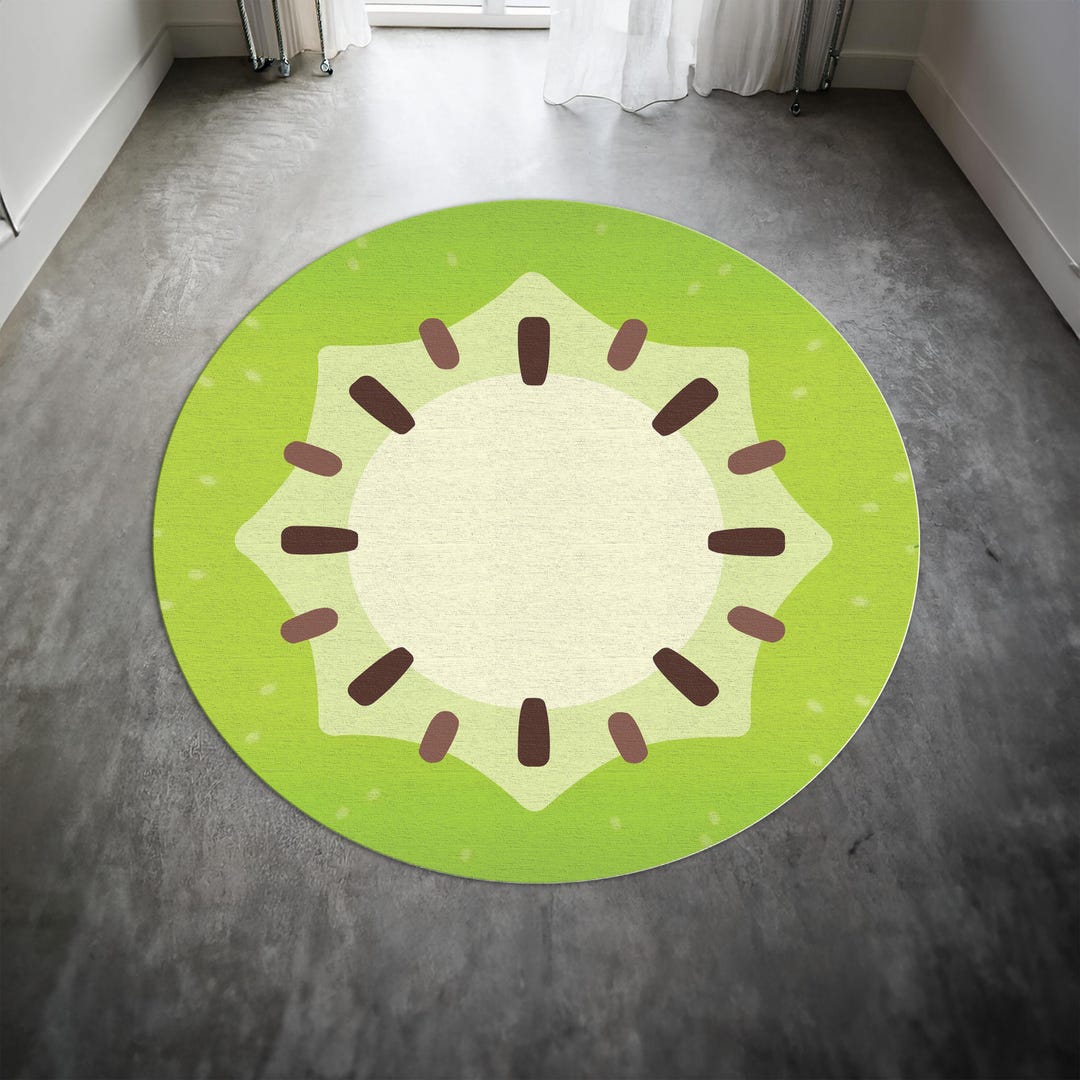 Slice Rugs Kiwi Slice Rug for Kitchen, Kitchen Decor, Mom Gift Rug, Kitchen Mat ...