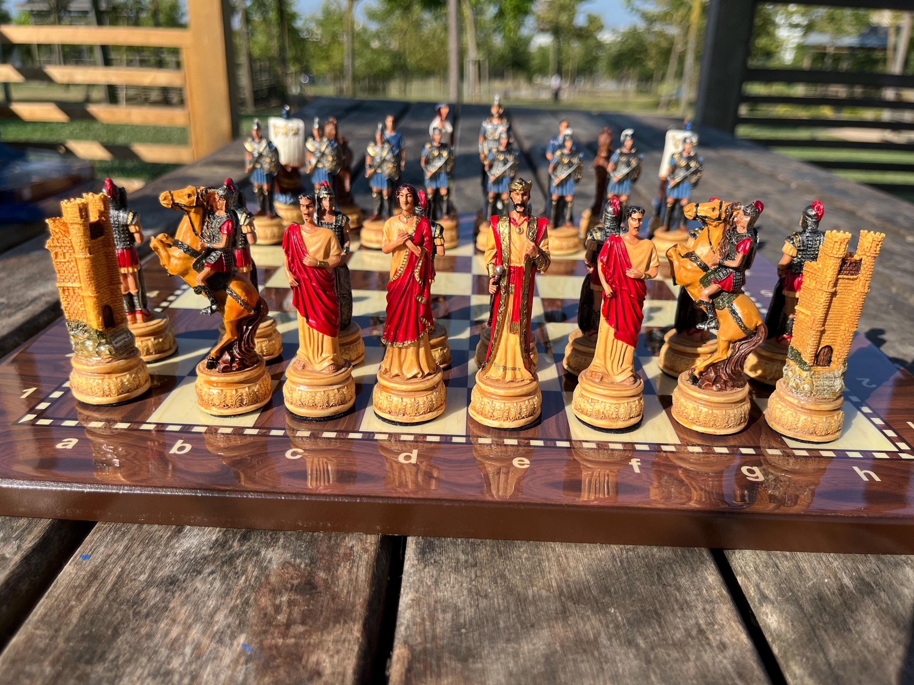 Jeu d'Échecs en Bois avec Échiquier Pliable et Pièces Echecs Staunton