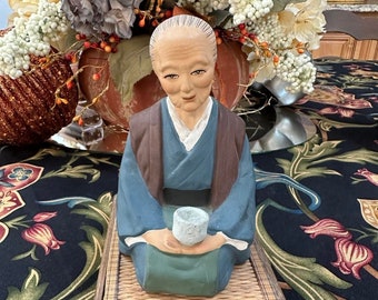 Vintage Japanese Figurine ~ Tea Lady