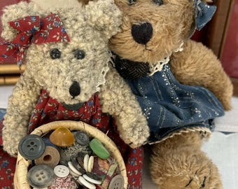 Vintage Sewing Bears